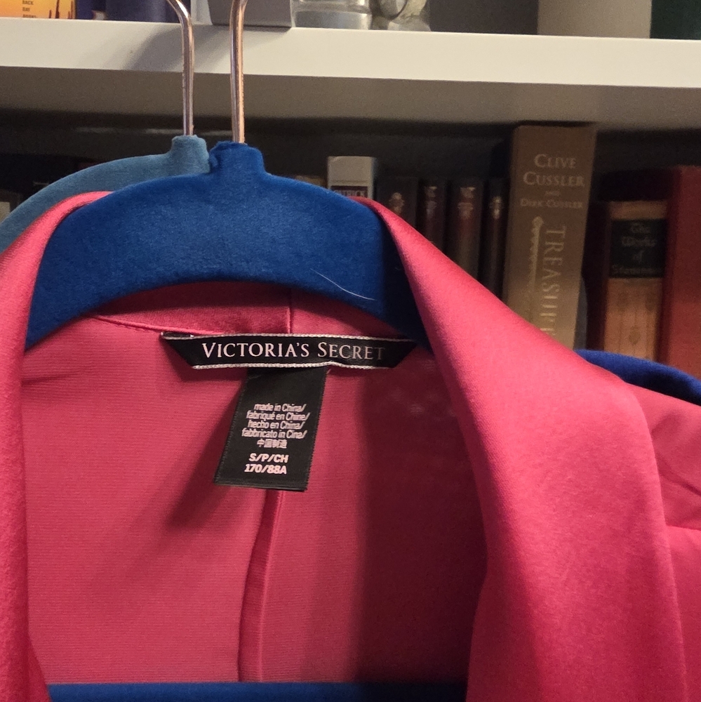 Pink Satin Shorts Size Medium Victoria Secret Plus Blazer Size S Fits M - Picture 9 of 10